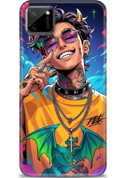 Realme C11 Kılıf Hd Baskılı Kılıf + Seramik Tam Kaplayan Ekran Koruyucu 259