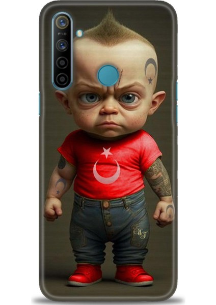 Realme C3 Kılıf Hd Baskılı Kılıf + Seramik Tam Kaplayan Ekran Koruyucu 244