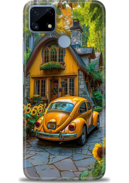Realme C25 Kılıf Hd Baskılı Kılıf + Seramik Tam Kaplayan Ekran Koruyucu 110