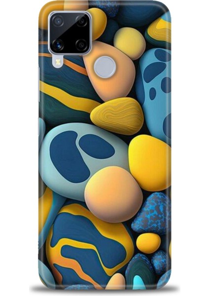 Realme C15 Kılıf Hd Baskılı Kılıf + Seramik Tam Kaplayan Ekran Koruyucu 343
