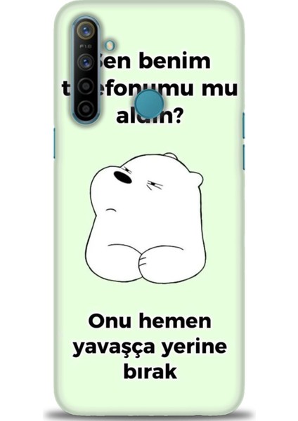 Realme C3 Kılıf Hd Baskılı Kılıf + Seramik Tam Kaplayan Ekran Koruyucu 155