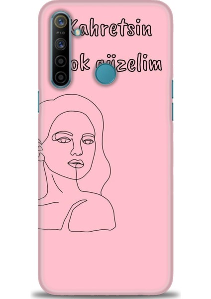 Realme C3 Kılıf Hd Baskılı Kılıf + Seramik Tam Kaplayan Ekran Koruyucu 162