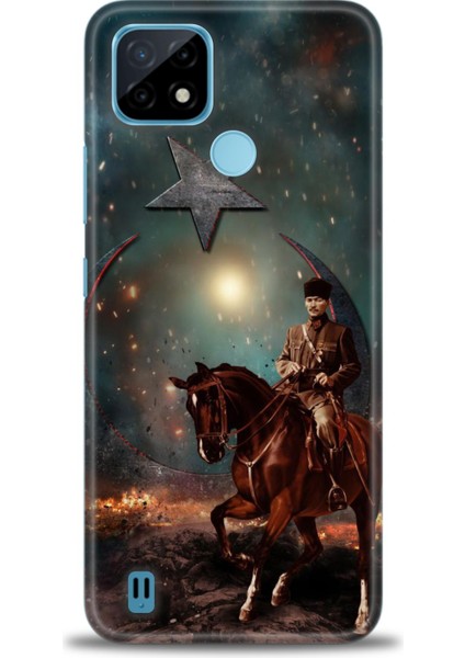 Realme C21 Kılıf Hd Baskılı Kılıf + Seramik Tam Kaplayan Ekran Koruyucu 25