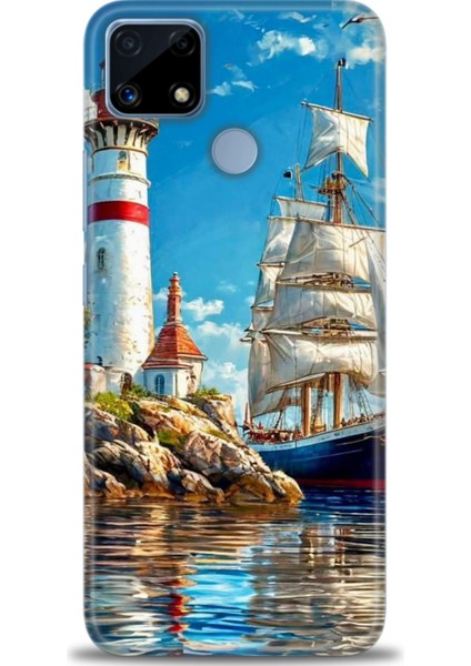 Realme C25S Kılıf Hd Baskılı Kılıf + Seramik Tam Kaplayan Ekran Koruyucu 239