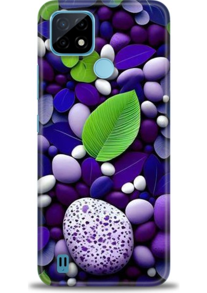 Realme C21 Kılıf Hd Baskılı Kılıf + Seramik Tam Kaplayan Ekran Koruyucu 341