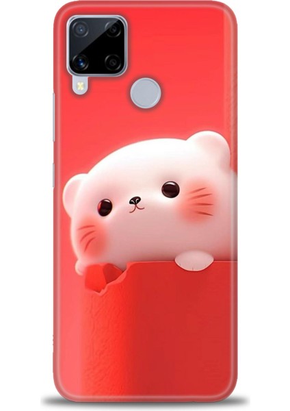 Realme C15 Kılıf Hd Baskılı Kılıf + Seramik Tam Kaplayan Ekran Koruyucu 75