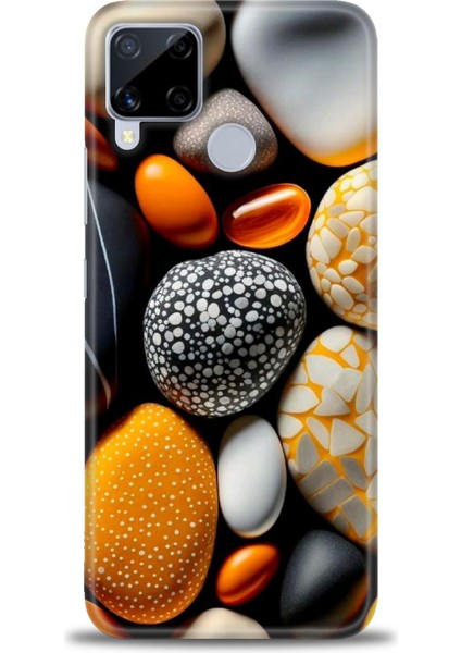 Realme C15 Kılıf Hd Baskılı Kılıf + Seramik Tam Kaplayan Ekran Koruyucu 342
