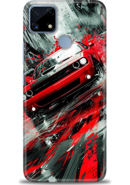 Realme C25 Kılıf Hd Baskılı Kılıf + Seramik Tam Kaplayan Ekran Koruyucu 106