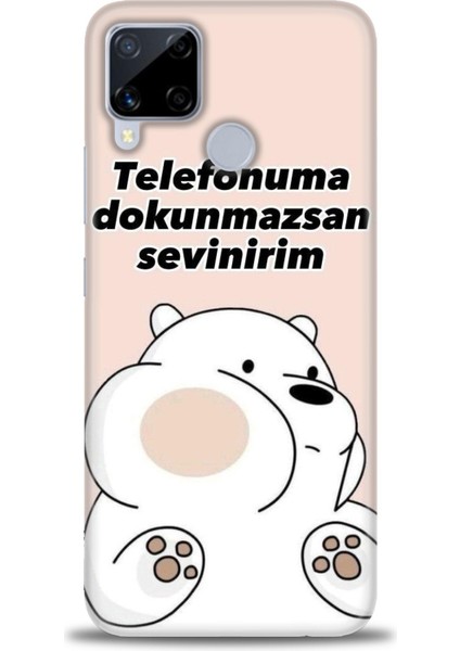 Realme C15 Kılıf Hd Baskılı Kılıf + Seramik Tam Kaplayan Ekran Koruyucu 158