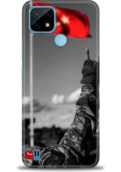 Realme C21 Kılıf Hd Baskılı Kılıf + Seramik Tam Kaplayan Ekran Koruyucu 35