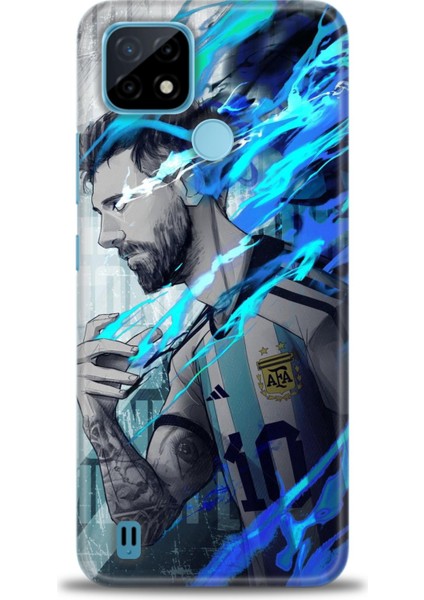 Realme C21 Kılıf Hd Baskılı Kılıf + Seramik Tam Kaplayan Ekran Koruyucu 19