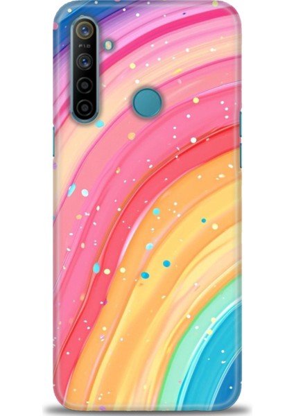 Realme C3 Kılıf Hd Baskılı Kılıf + Seramik Tam Kaplayan Ekran Koruyucu 415