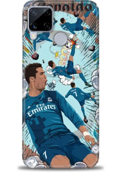 Realme C15 Kılıf Hd Baskılı Kılıf + Seramik Tam Kaplayan Ekran Koruyucu 1