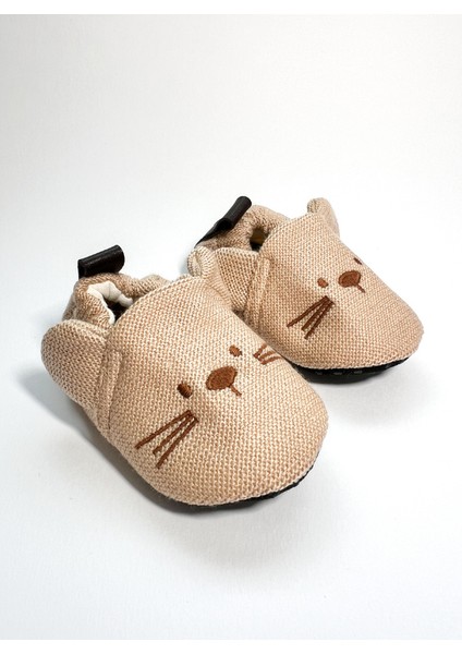 Terleme Yapmayan Yazlık Bebek Patiği Tavşan Nakışlı Kaydırmaz Tabanlı 100% Pamuk Triko fırsatları