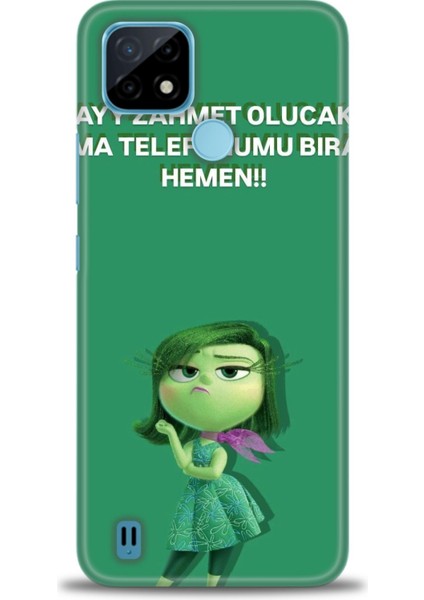 Realme C21 Kılıf Hd Baskılı Kılıf + Seramik Tam Kaplayan Ekran Koruyucu 154