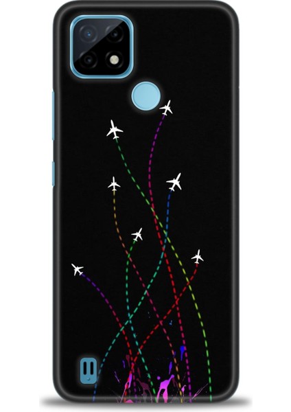 Realme C21 Kılıf Hd Baskılı Kılıf + Seramik Tam Kaplayan Ekran Koruyucu 388