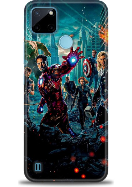 Realme C21Y Kılıf Hd Baskılı Kılıf + Seramik Tam Kaplayan Ekran Koruyucu 100