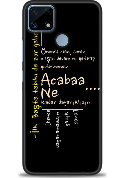 Realme C25 Kılıf Hd Baskılı Kılıf + Seramik Tam Kaplayan Ekran Koruyucu 393
