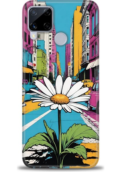Realme C15 Kılıf Hd Baskılı Kılıf + Seramik Tam Kaplayan Ekran Koruyucu 443