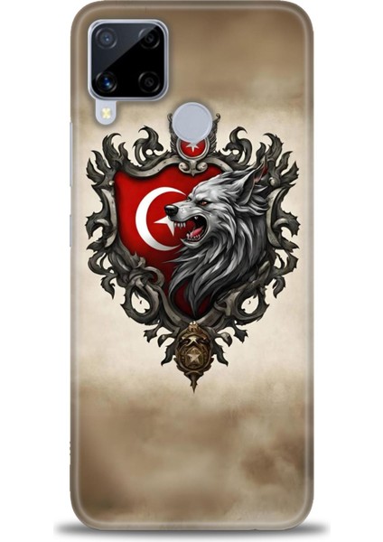 Realme C15 Kılıf Hd Baskılı Kılıf + Seramik Tam Kaplayan Ekran Koruyucu 461