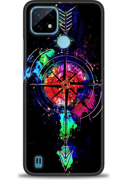 Realme C21 Kılıf Hd Baskılı Kılıf + Seramik Tam Kaplayan Ekran Koruyucu 86