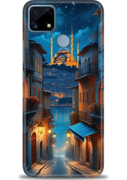 Realme C25 Kılıf Hd Baskılı Kılıf + Seramik Tam Kaplayan Ekran Koruyucu 221