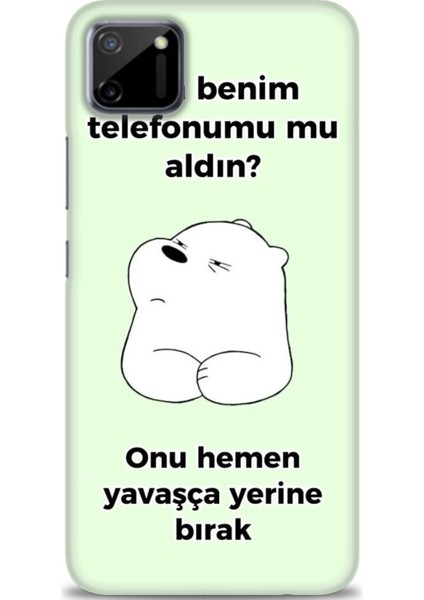Realme C11 Kılıf Hd Baskılı Kılıf + Seramik Tam Kaplayan Ekran Koruyucu 155