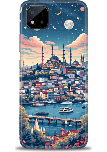 Realme C11 2021 Kılıf Hd Baskılı Kılıf + Seramik Tam Kaplayan Ekran Koruyucu 223