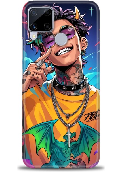 Realme C15 Kılıf Hd Baskılı Kılıf + Seramik Tam Kaplayan Ekran Koruyucu 259