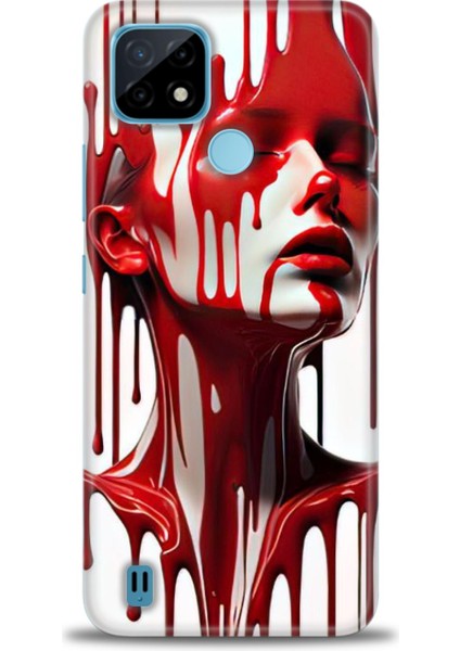 Realme C21 Kılıf Hd Baskılı Kılıf + Seramik Tam Kaplayan Ekran Koruyucu 150