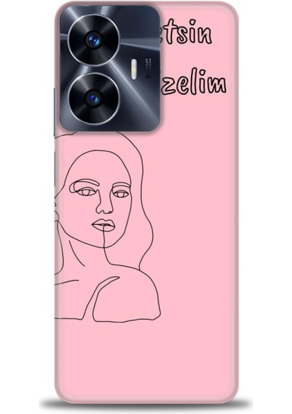 Realme C55 4g Kılıf Hd Baskılı Kılıf + Seramik Tam Kaplayan Ekran Koruyucu 162