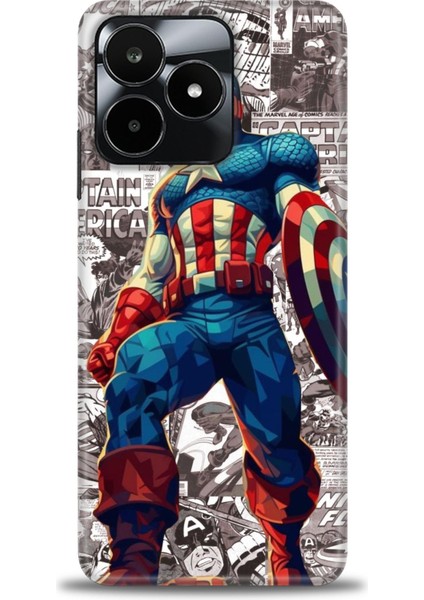 Realme C53 Kılıf Hd Baskılı Kılıf + Seramik Tam Kaplayan Ekran Koruyucu 91