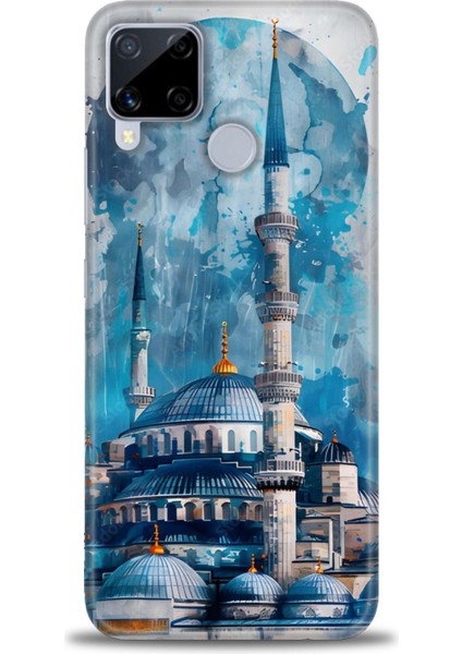 Realme C15 Kılıf Hd Baskılı Kılıf + Seramik Tam Kaplayan Ekran Koruyucu 228