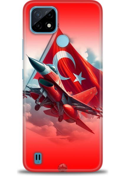 Realme C21 Kılıf Hd Baskılı Kılıf + Seramik Tam Kaplayan Ekran Koruyucu 38