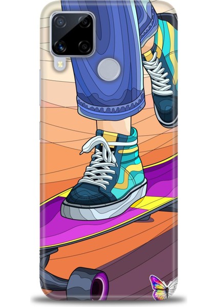 Realme C15 Kılıf Hd Baskılı Kılıf + Seramik Tam Kaplayan Ekran Koruyucu 446