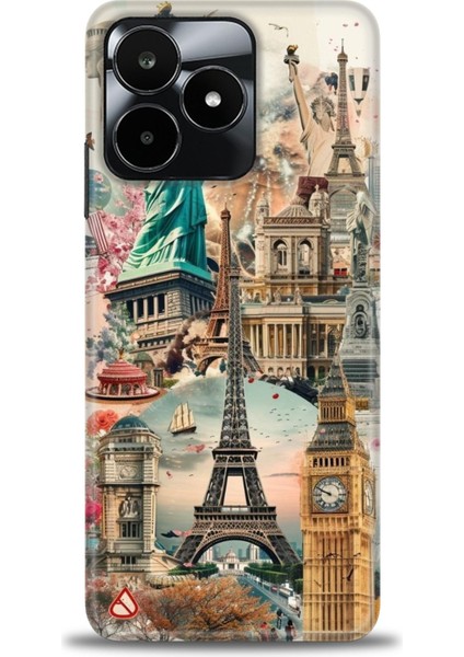 Realme C53 Kılıf Hd Baskılı Kılıf + Seramik Tam Kaplayan Ekran Koruyucu 264