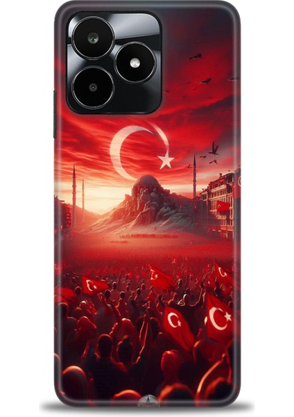 Realme C53 Kılıf Hd Baskılı Kılıf + Seramik Tam Kaplayan Ekran Koruyucu 39