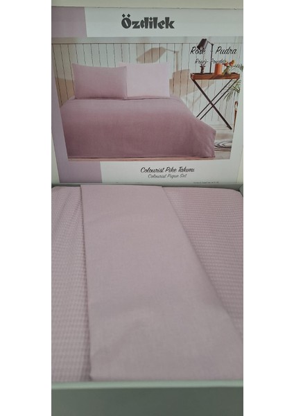 Tek Kişilik Pike Takımı Colourıst Pudra