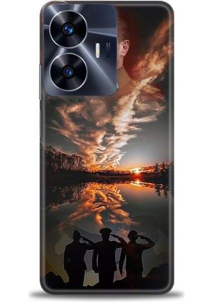Realme C55 4g Kılıf Hd Baskılı Kılıf + Seramik Tam Kaplayan Ekran Koruyucu 26