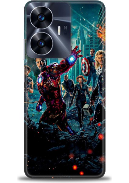 Realme C55 4g Kılıf Hd Baskılı Kılıf + Seramik Tam Kaplayan Ekran Koruyucu 100