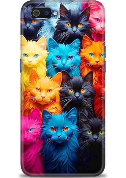 Realme C2 Kılıf Hd Baskılı Kılıf + Seramik Tam Kaplayan Ekran Koruyucu 70