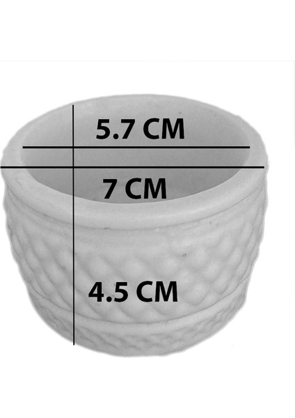 Silikon Kalıp Motifli Desenli Saksı Mumluk Taş Tozu Beton Kalıbı