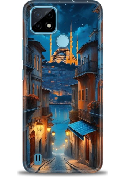 Realme C21 Kılıf Hd Baskılı Kılıf + Seramik Tam Kaplayan Ekran Koruyucu 221