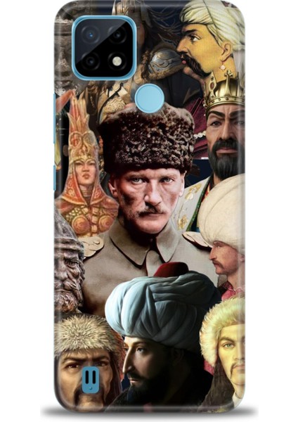 Realme C21 Kılıf Hd Baskılı Kılıf + Seramik Tam Kaplayan Ekran Koruyucu 466