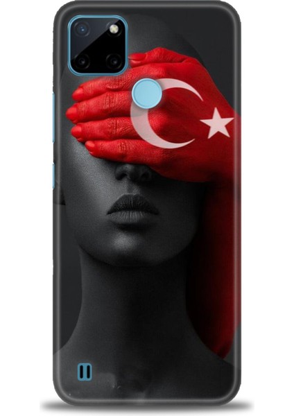 Realme C21Y Kılıf Hd Baskılı Kılıf + Seramik Tam Kaplayan Ekran Koruyucu 246