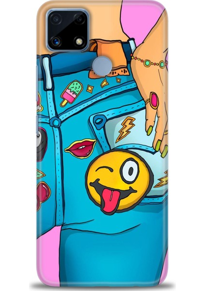 Realme C25S Kılıf Hd Baskılı Kılıf + Seramik Tam Kaplayan Ekran Koruyucu 448