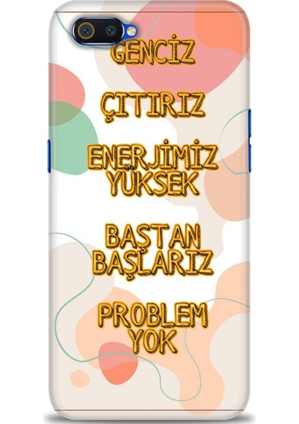 Realme C2 Kılıf Hd Baskılı Kılıf + Seramik Tam Kaplayan Ekran Koruyucu 170