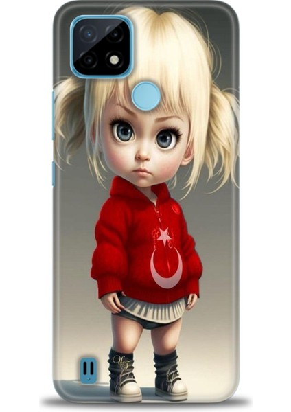 Realme C21 Kılıf Hd Baskılı Kılıf + Seramik Tam Kaplayan Ekran Koruyucu 243