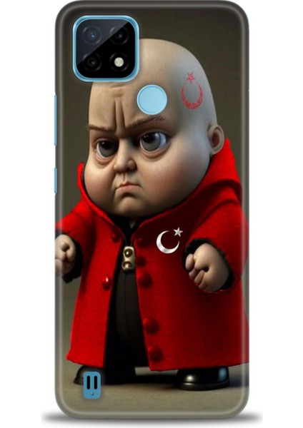 Realme C21 Kılıf Hd Baskılı Kılıf + Seramik Tam Kaplayan Ekran Koruyucu 245