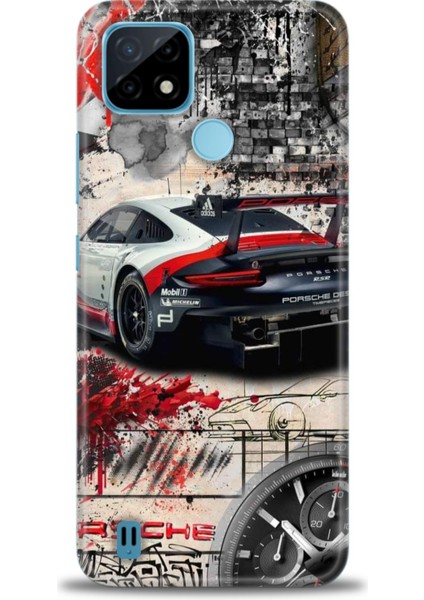 Realme C21 Kılıf Hd Baskılı Kılıf + Seramik Tam Kaplayan Ekran Koruyucu 484